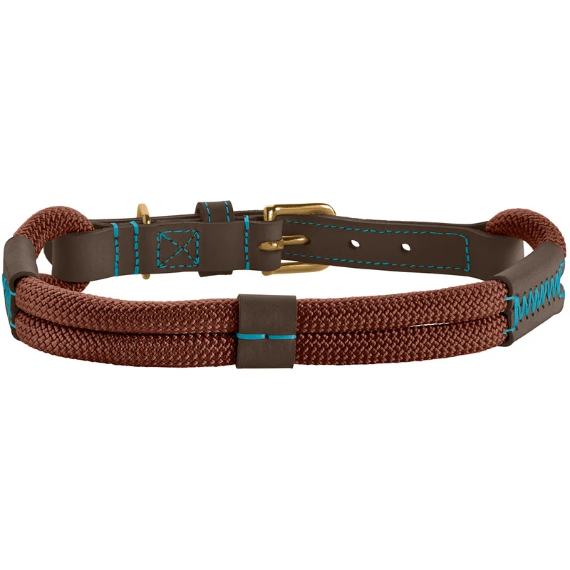 MALIA Set Halsband & Leine | schokobraun