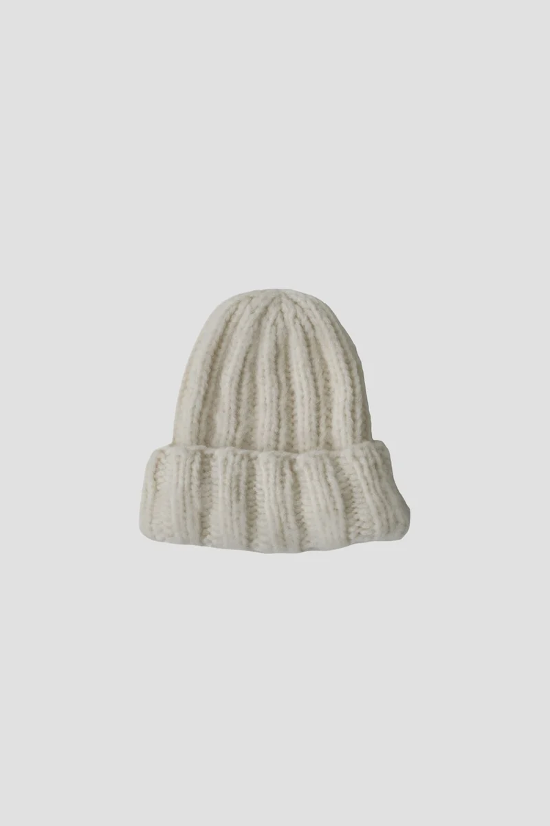 Ella Cashmere Beanie - Off White