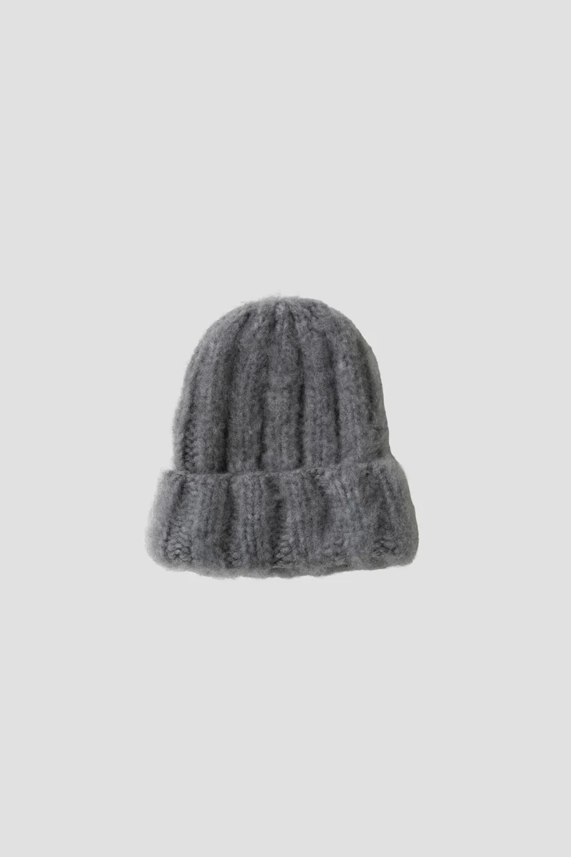 Ella Cashmere Beanie - Grey