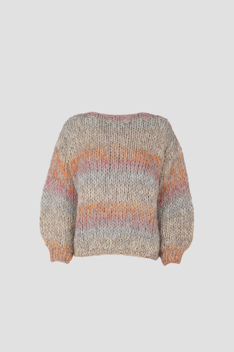 Amy Pullover Round Neck Grey Multi