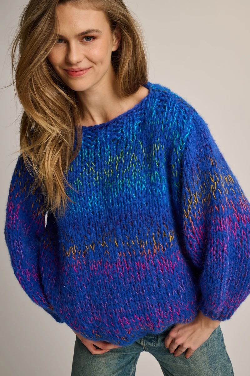 Amy Pullover Round Neck Cobalt Multi