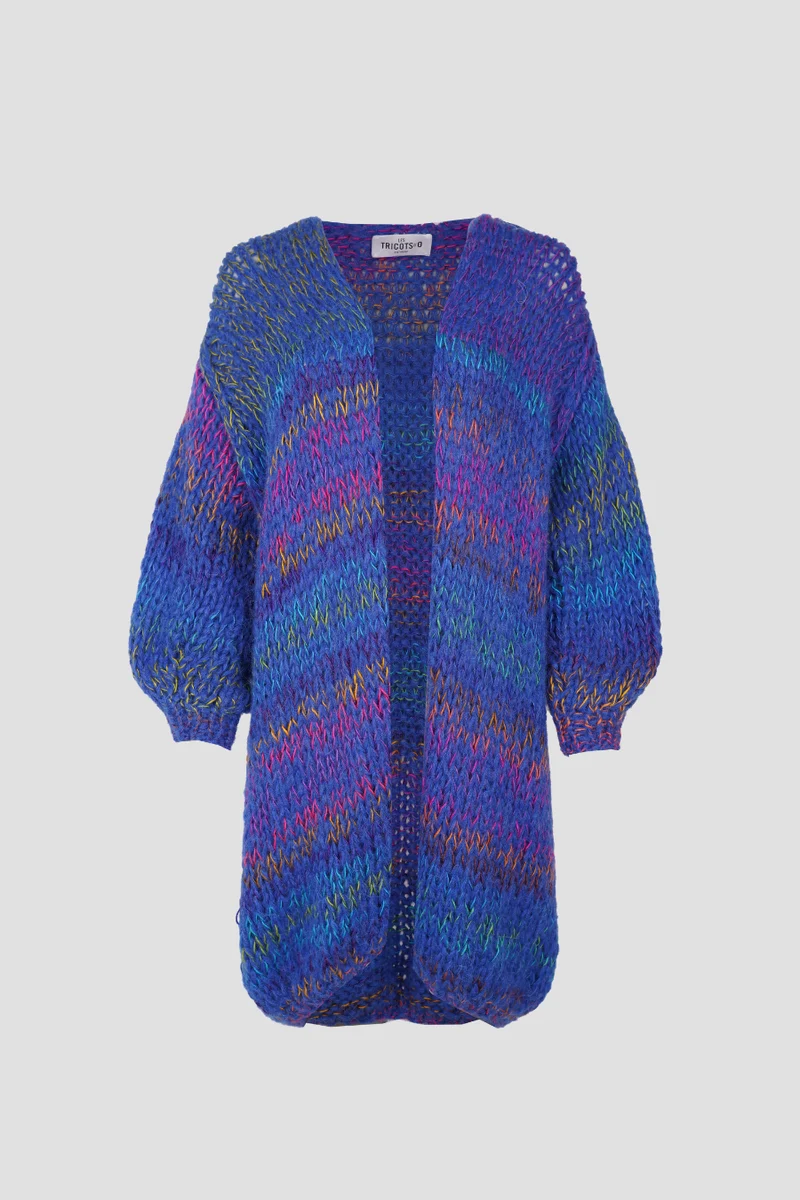 Celine Cardigan Long Cobalt Multi