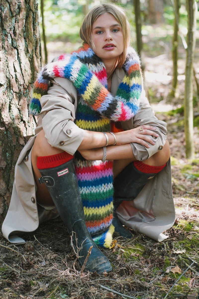 Leah Alpaca Scarf - Multicolor