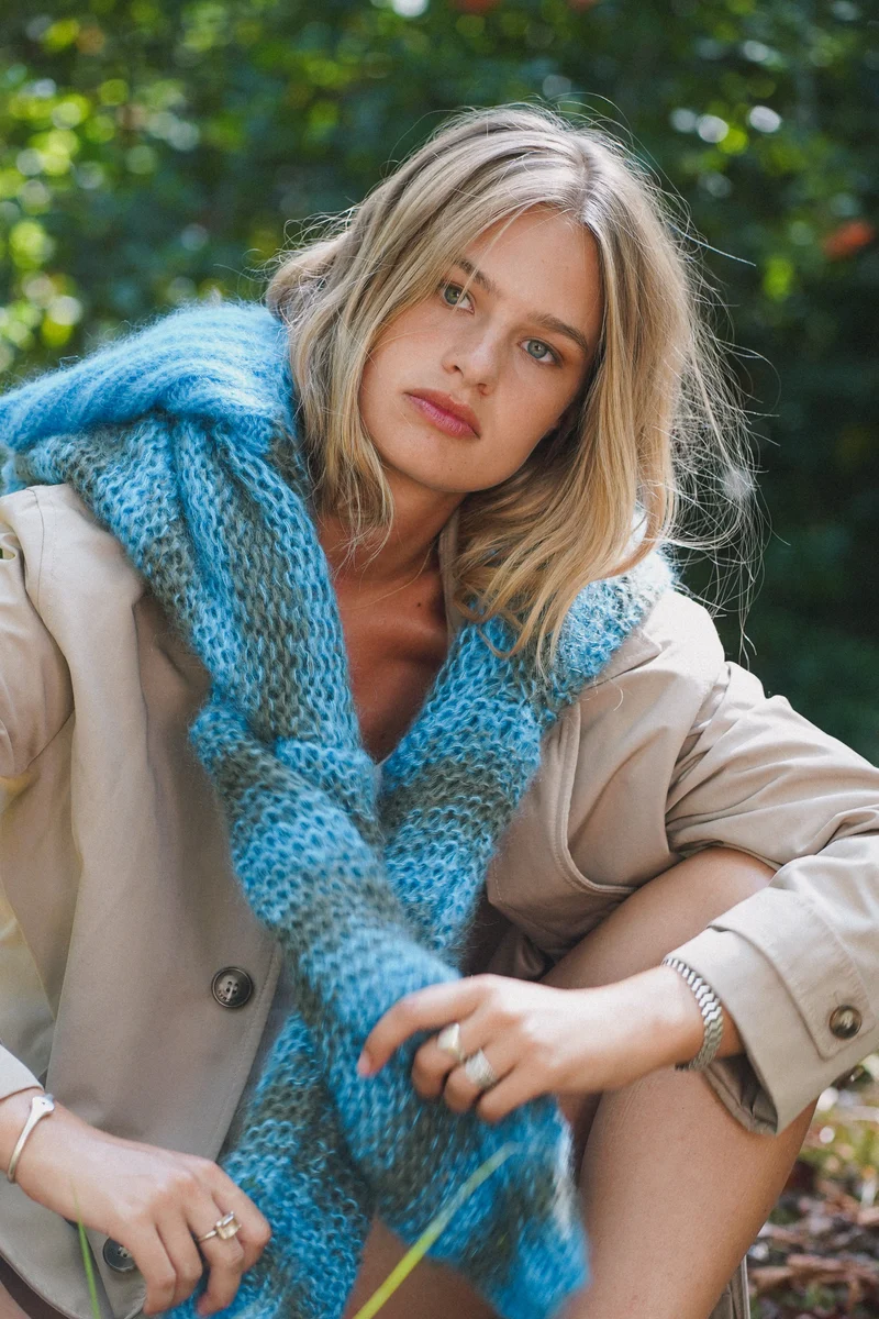 Luna Pullover - Blue/Green