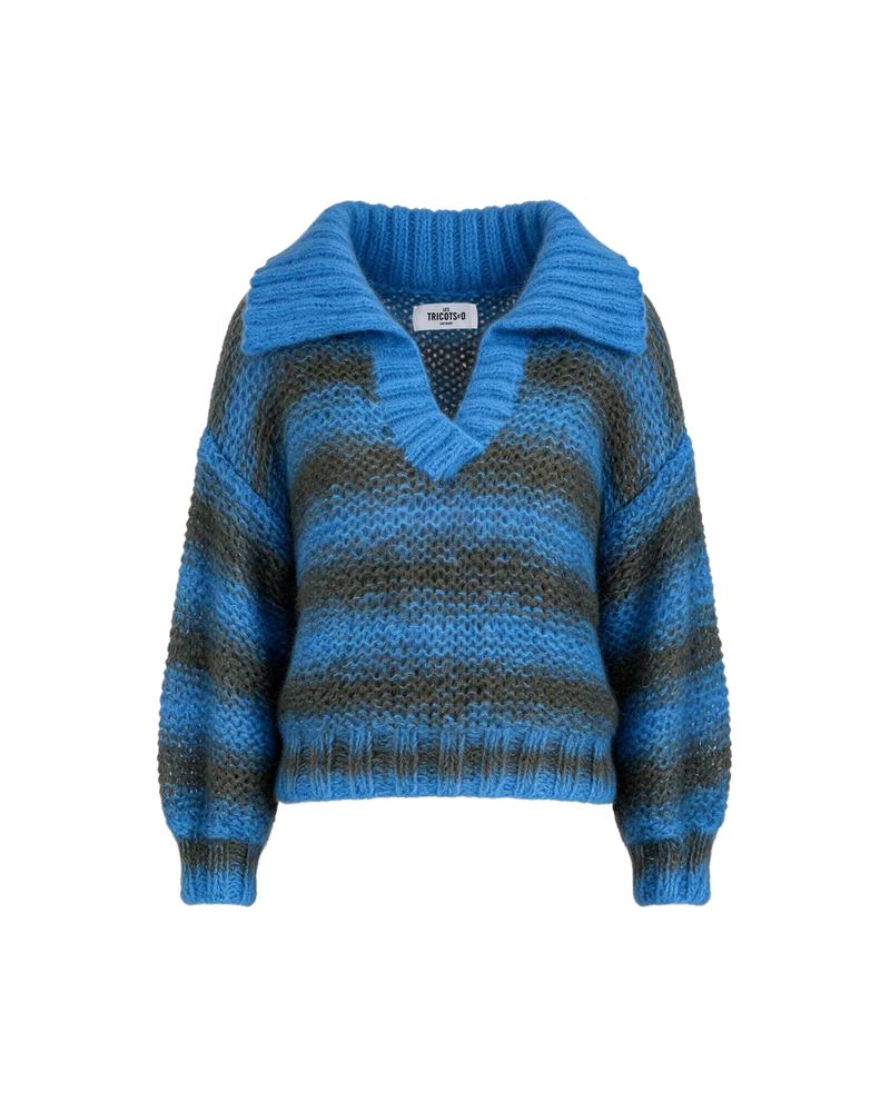 Luna Pullover - Blue/Green