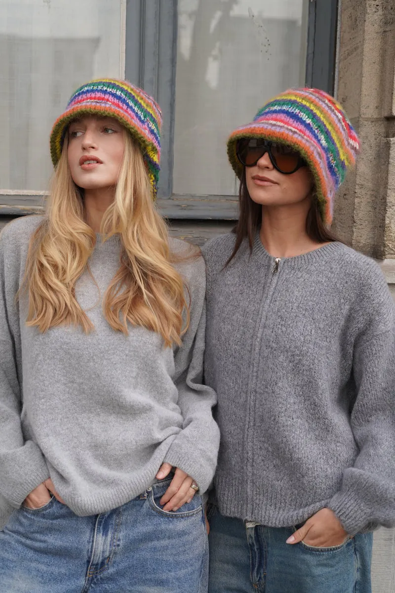 Multicolor Alpaca Hat