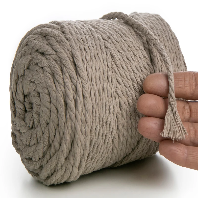 DARK SAND MACRAMÉ ROPE 6 MM, 100 M