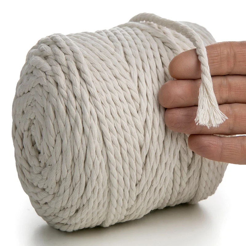 NATURAL MACRAMÉ ROPE 6 MM, 100 M