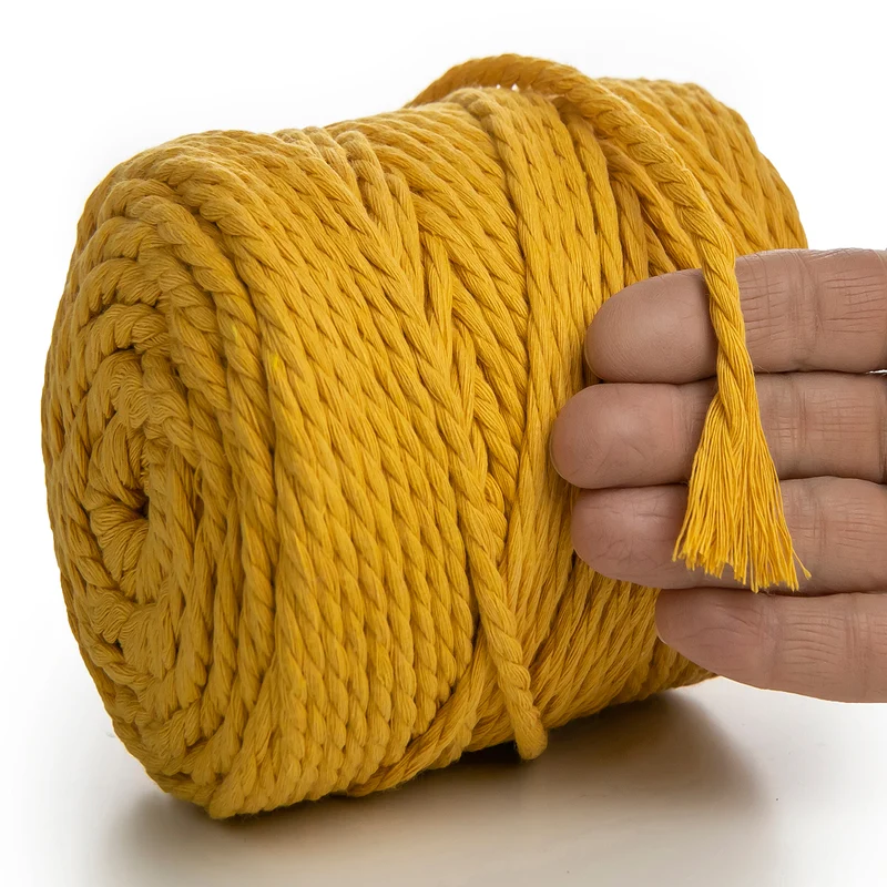 TOBACCO MACRAMÉ ROPE 6 MM, 100 M