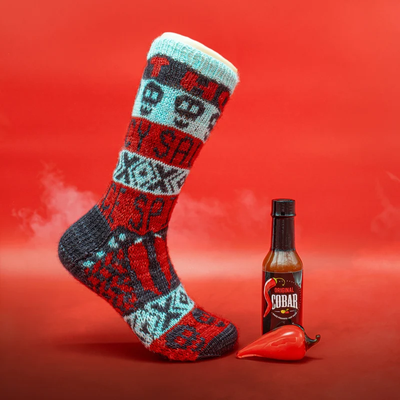 Fou des Sauces Cobar Socks | Knitting Pattern and Optional Limited-Edition Kits