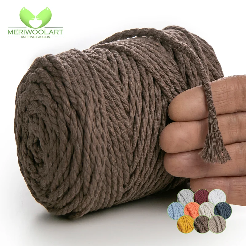 BROWN MACRAMÉ ROPE 4 MM, 75 M