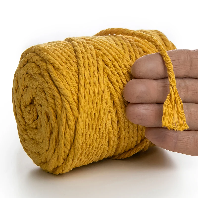 TOBACCO MACRAMÉ ROPE 4 MM, 75 M