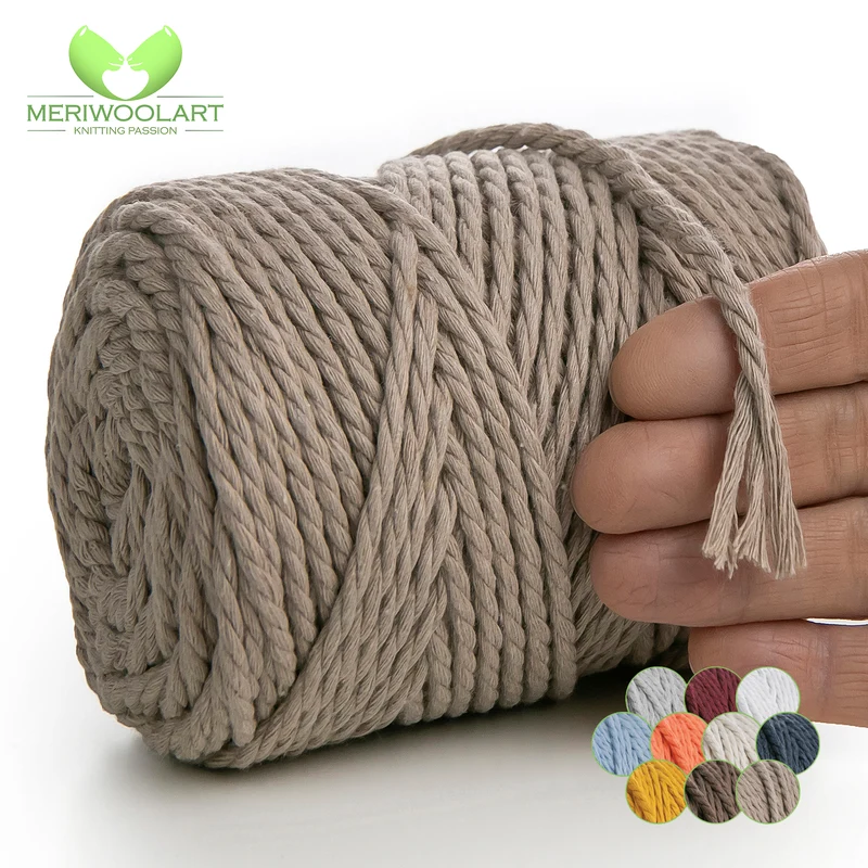 SAND MACRAMÉ ROPE 4 MM, 75 M