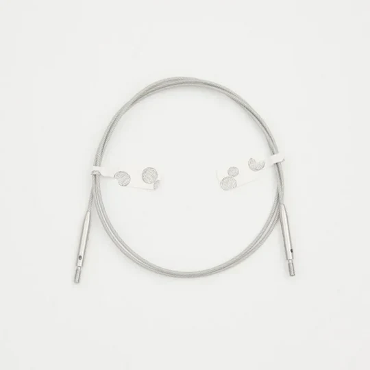 KnitPro Stelo Cord (360° Swivel) - Transparent Silver Swivel Cables