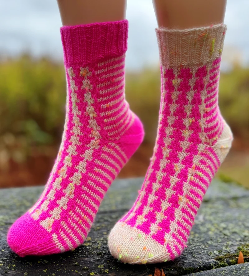 Geometric Socks | Knitting pattern and Optional kit