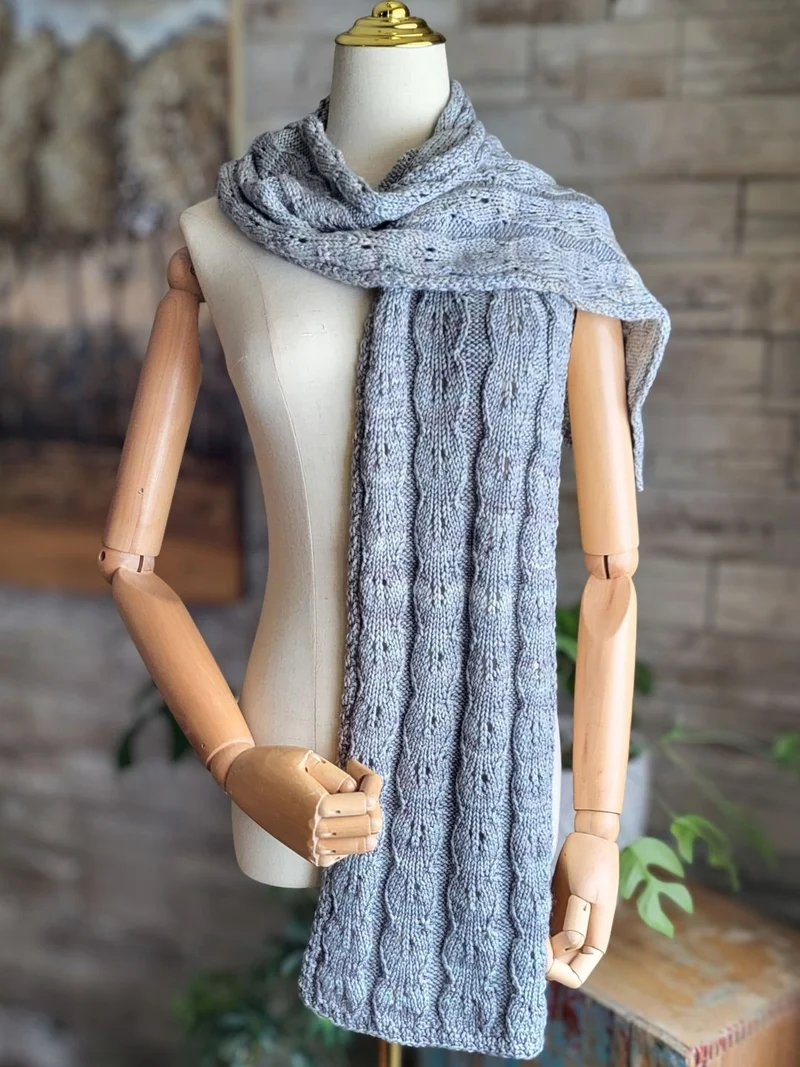Garland Rib Scarf - Knitting pattern and Optional kit