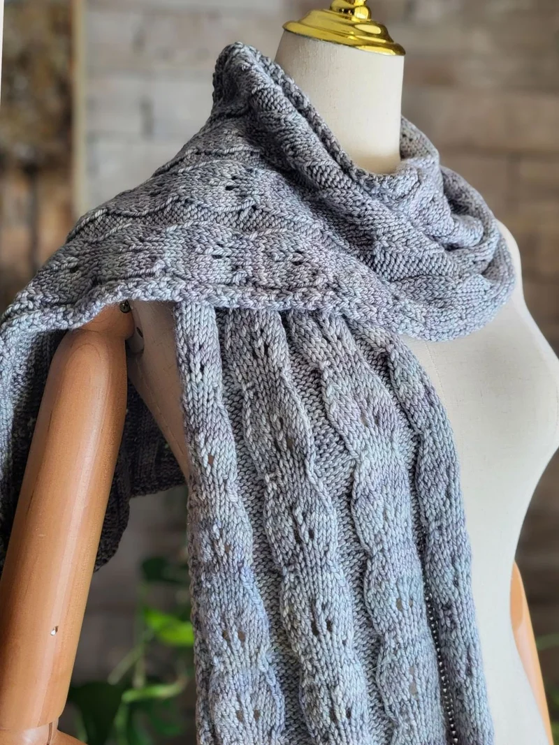 Garland Rib Scarf - Knitting pattern and Optional kit