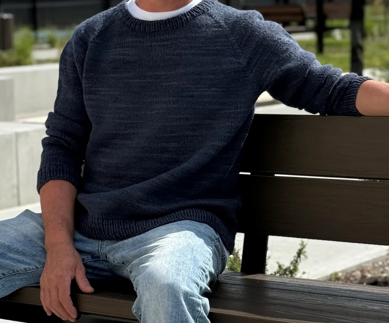 Raglan pour Patrick Sweater - Knitting pattern and optional