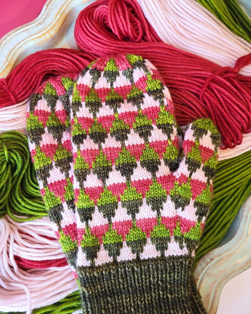 Dispersion Mittens - Free Knitting pattern and Optional Kit