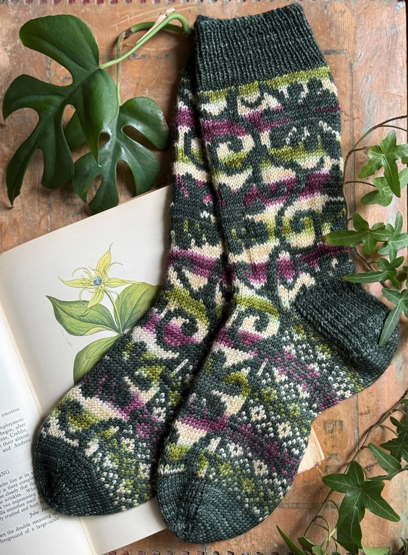 Botanical Vines Socks - Knitting pattern and Optional kit