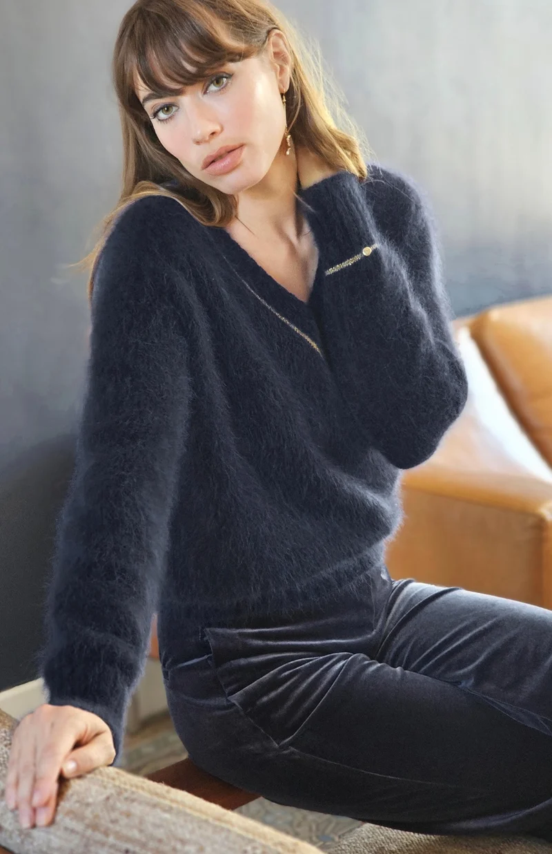 Pull Avy Angora et or. 8 coloris