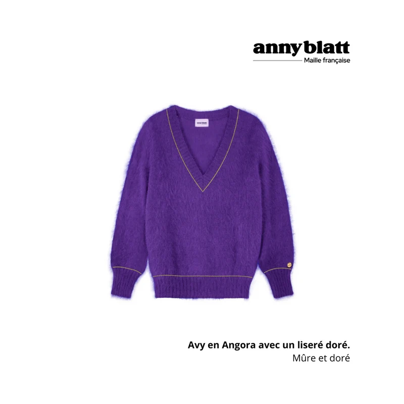 Pull Avy Angora et or. 8 coloris