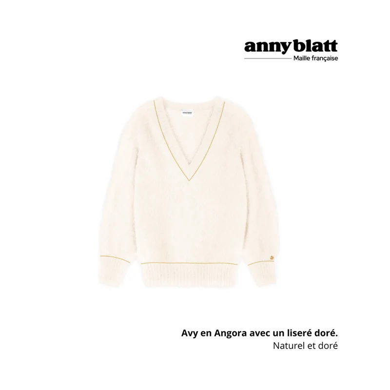 Pull Avy Angora et or. 8 coloris