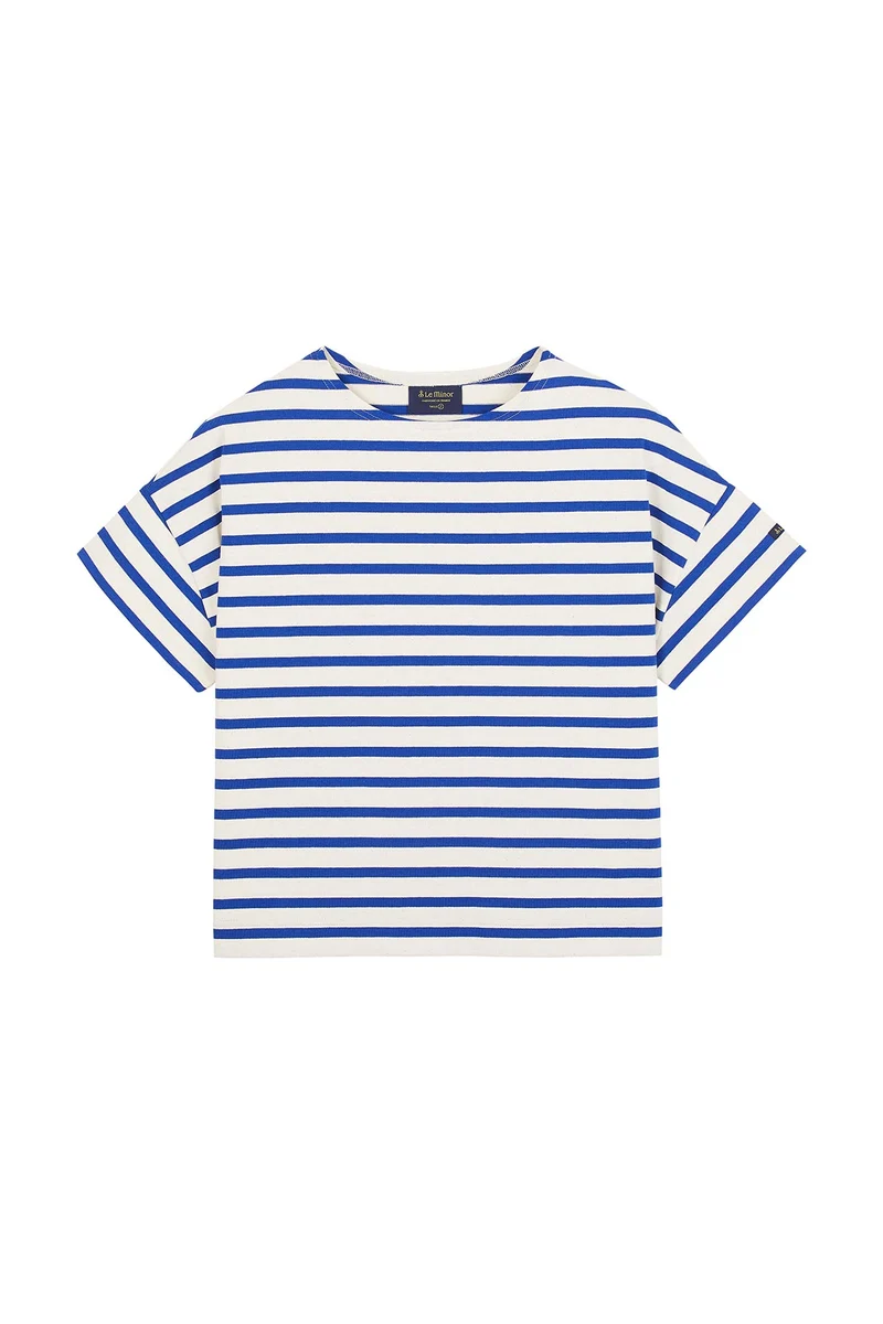 Marinière Jim oversize blanc et roi pour femme