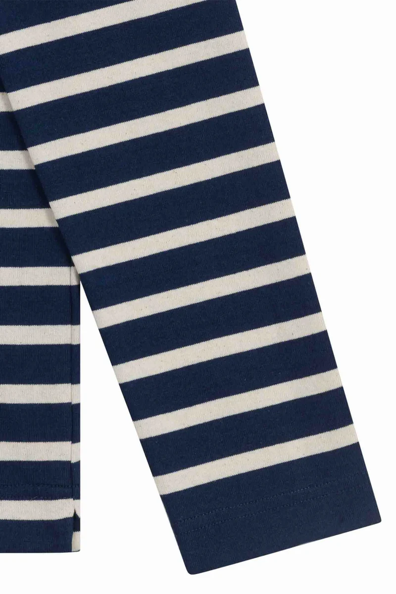 Marinière originale bleu marine avec rayure rouge pour femme