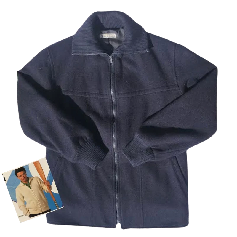 Blouson zippé bleu marine - Homme - seconde main