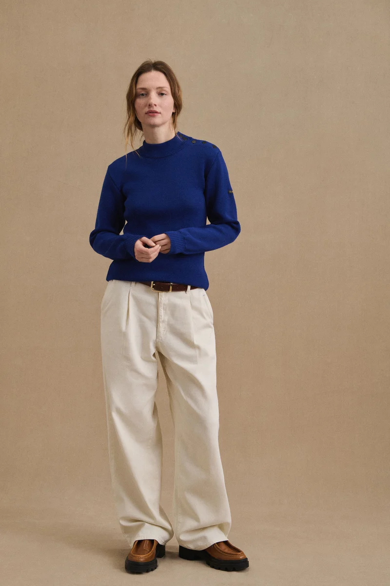 Pull marin bleu roi pour femme