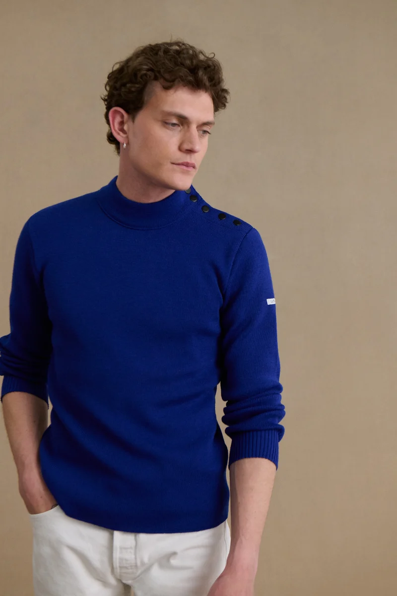 Pull marin bleu roi pour homme