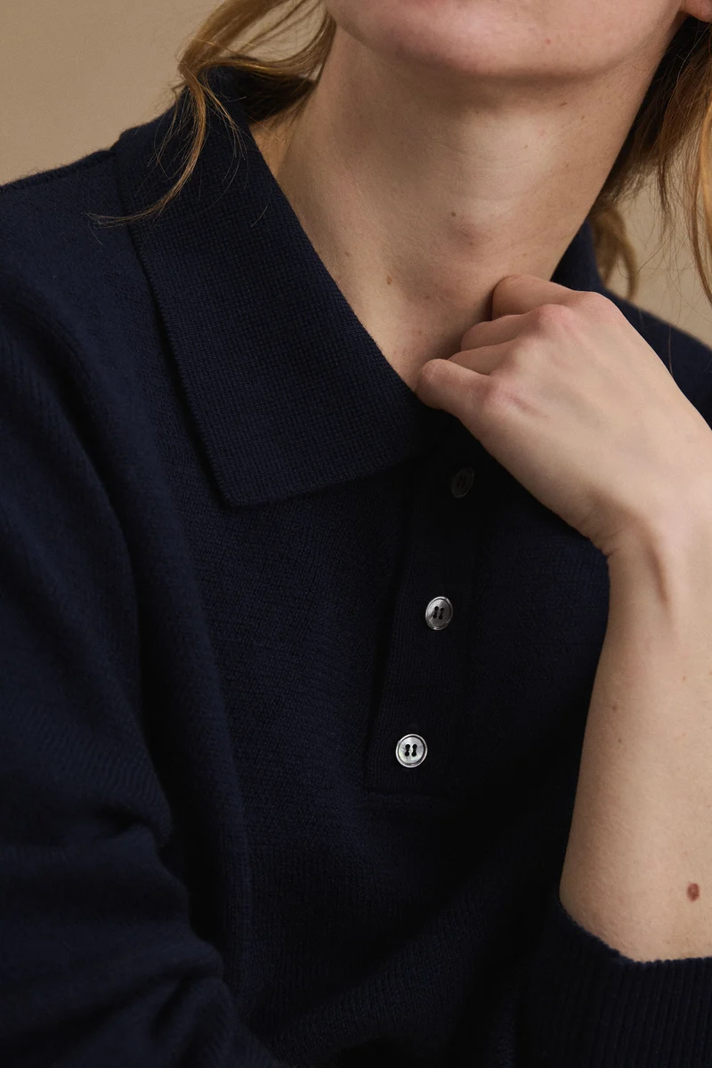Polo Ange marine pour femme