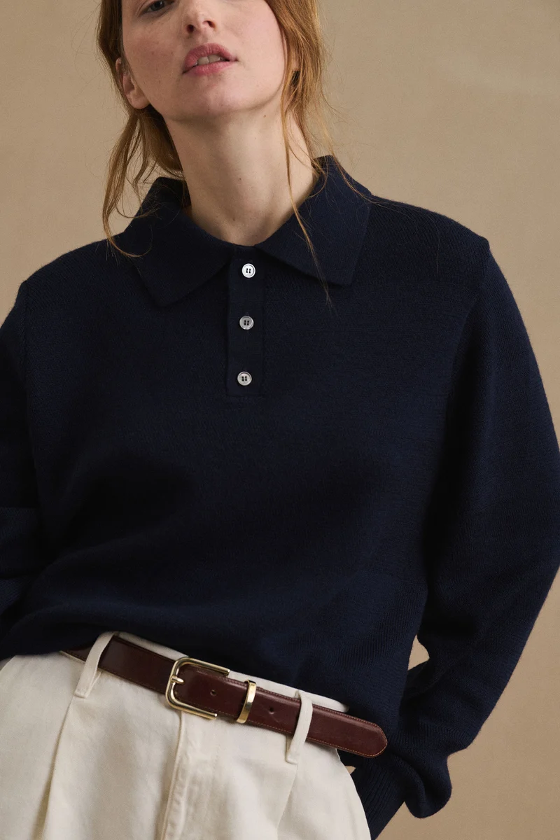 Polo Ange marine pour femme