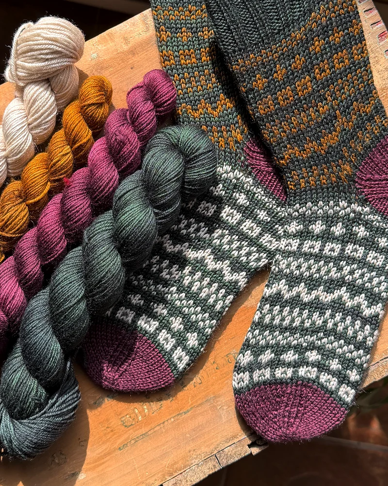 Scribbler Socks | Knitting pattern and Optional kit