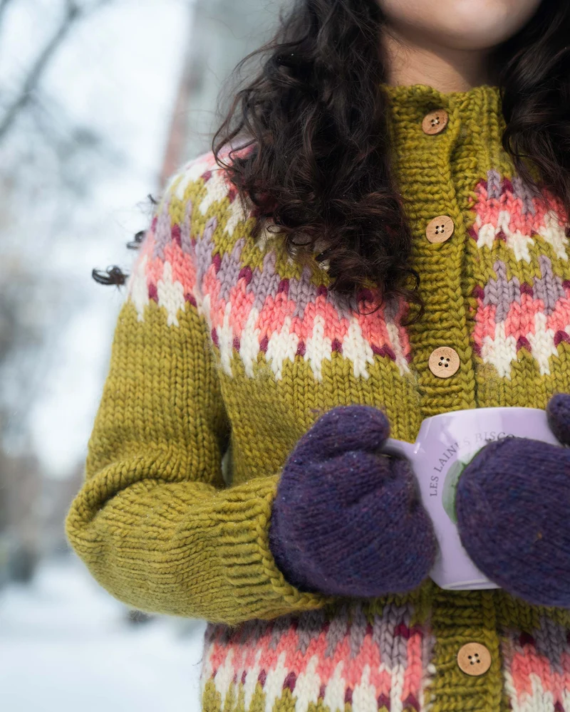Cardigan Pop Art - Knitting Pattern and Optional Kits