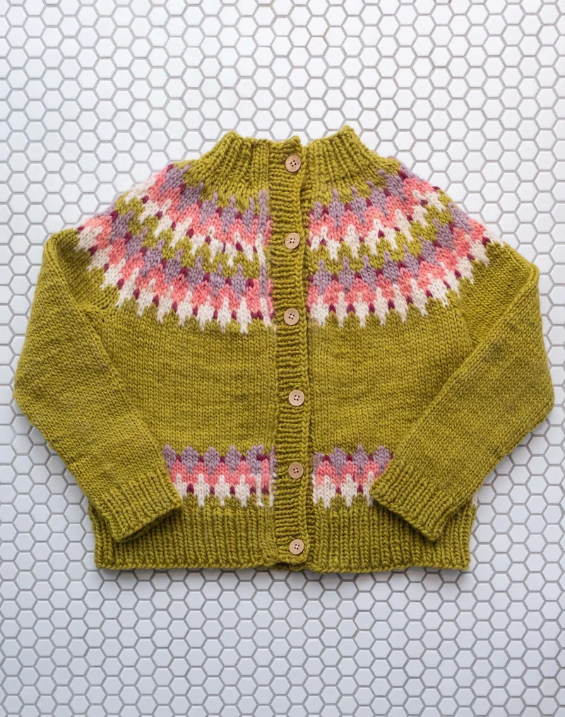 Cardigan Pop Art - Knitting Pattern and Optional Kits