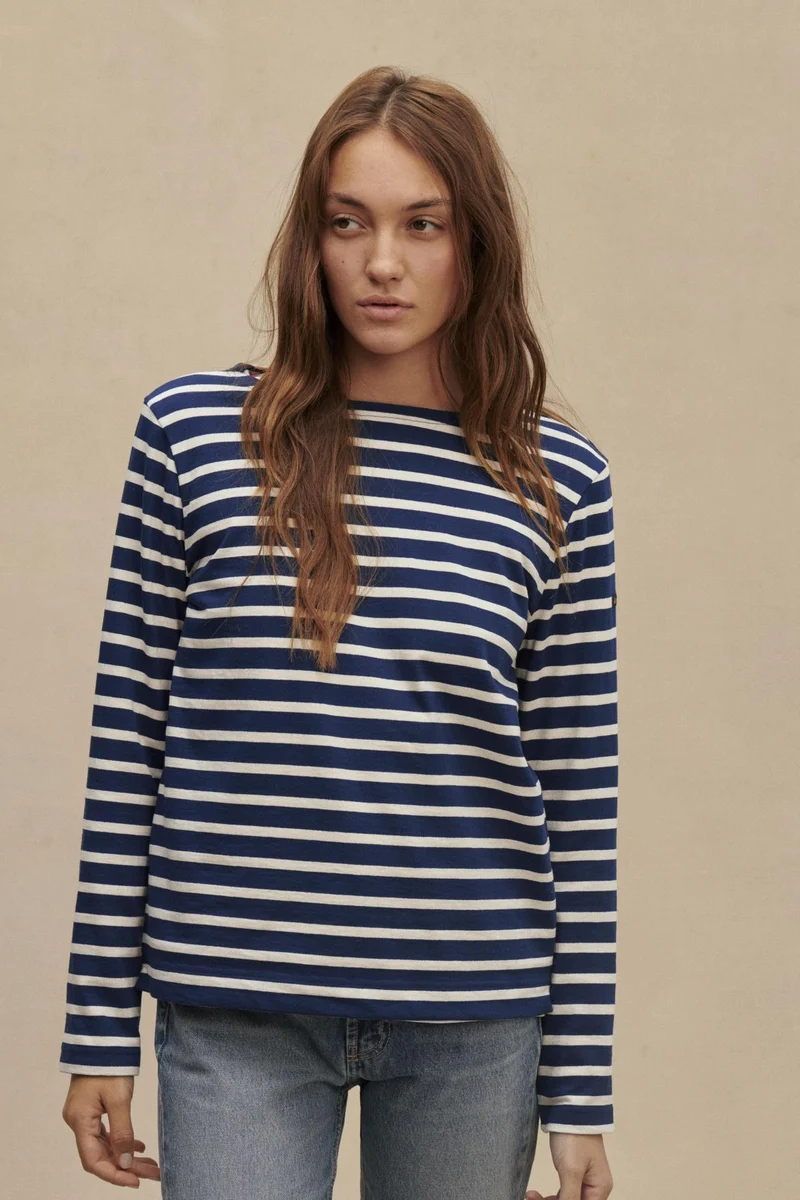 Marinière marine et blanc pour femme