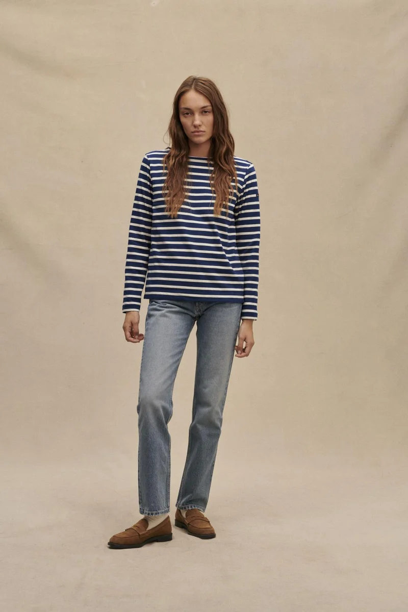 Marinière marine et blanc pour femme
