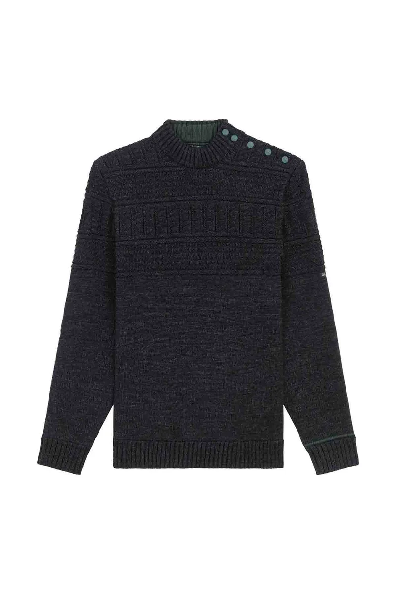 Pull Marin pêcheur gris pour homme