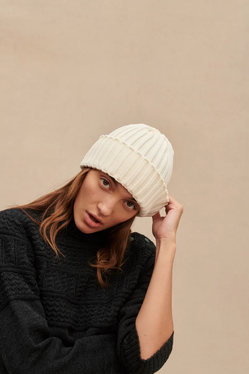 Pull marin pêcheur gris pour Femme