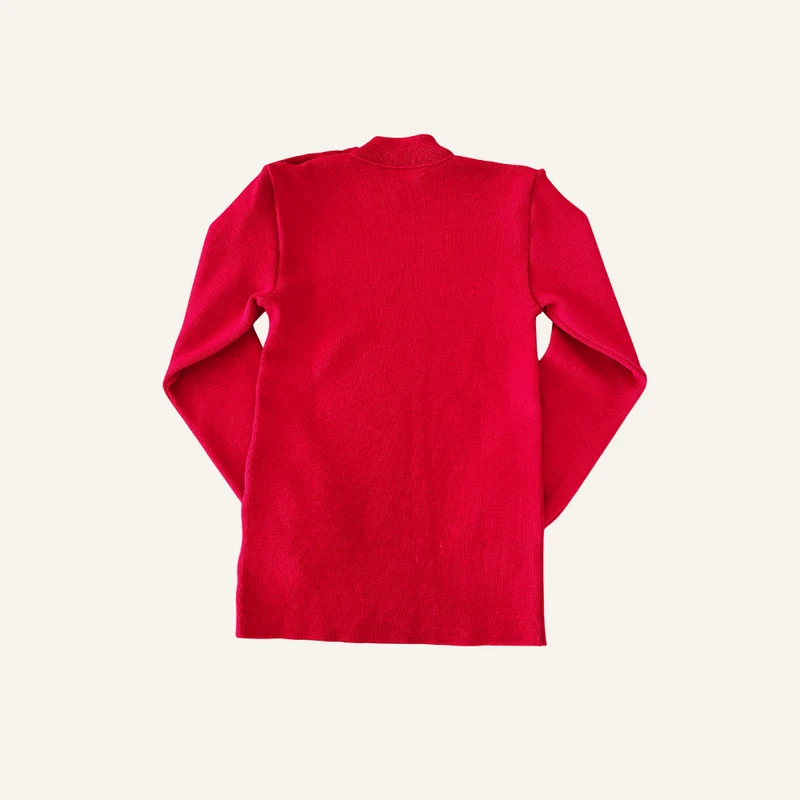 Pull marin rouge en laine - Seconde main