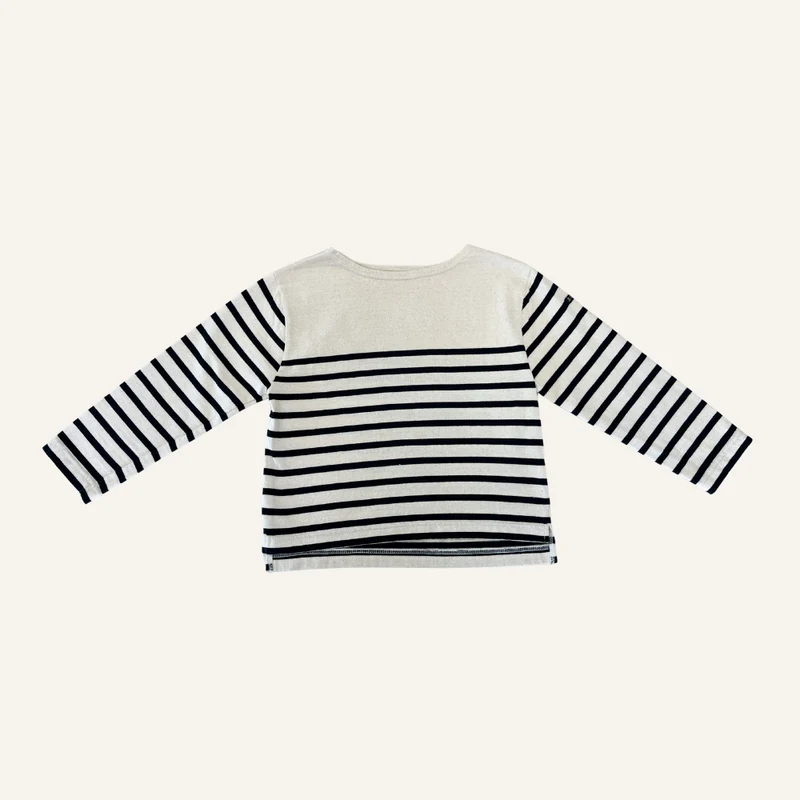Marinière écru et noir pour enfant - Seconde main