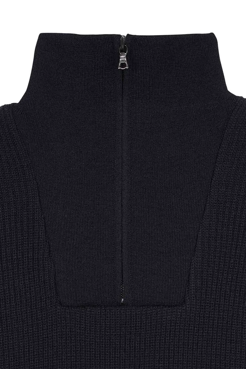 Pull camionneur écru et bleu marine pour homme