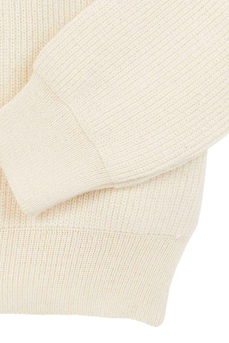 Pull camionneur écru et bleu marine pour homme