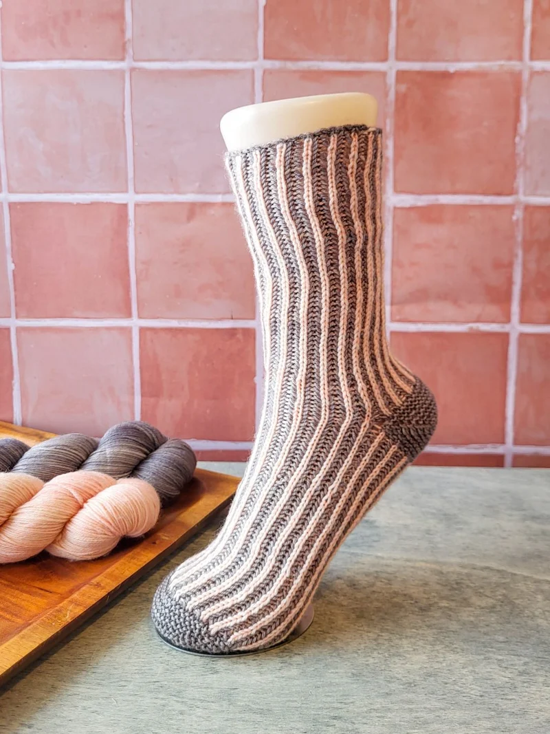 Brioche Socks - Free knitting pattern and Optional kit
