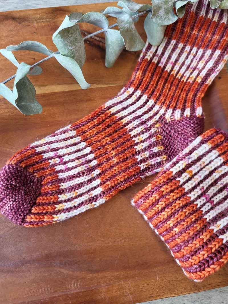 Brioche Socks - Free knitting pattern and Optional kit