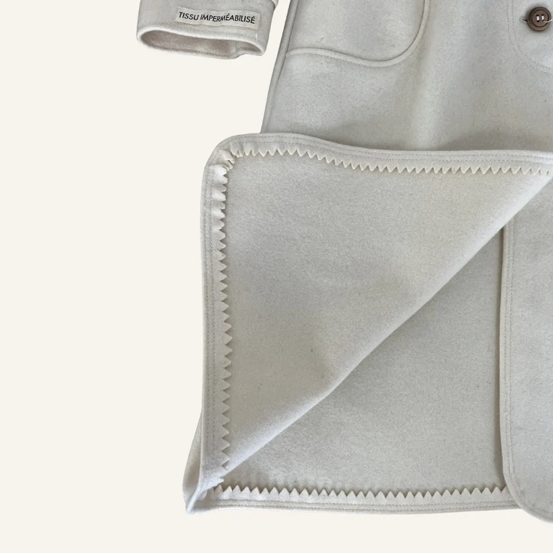 Manteau écru à capuche pour enfant - Seconde main