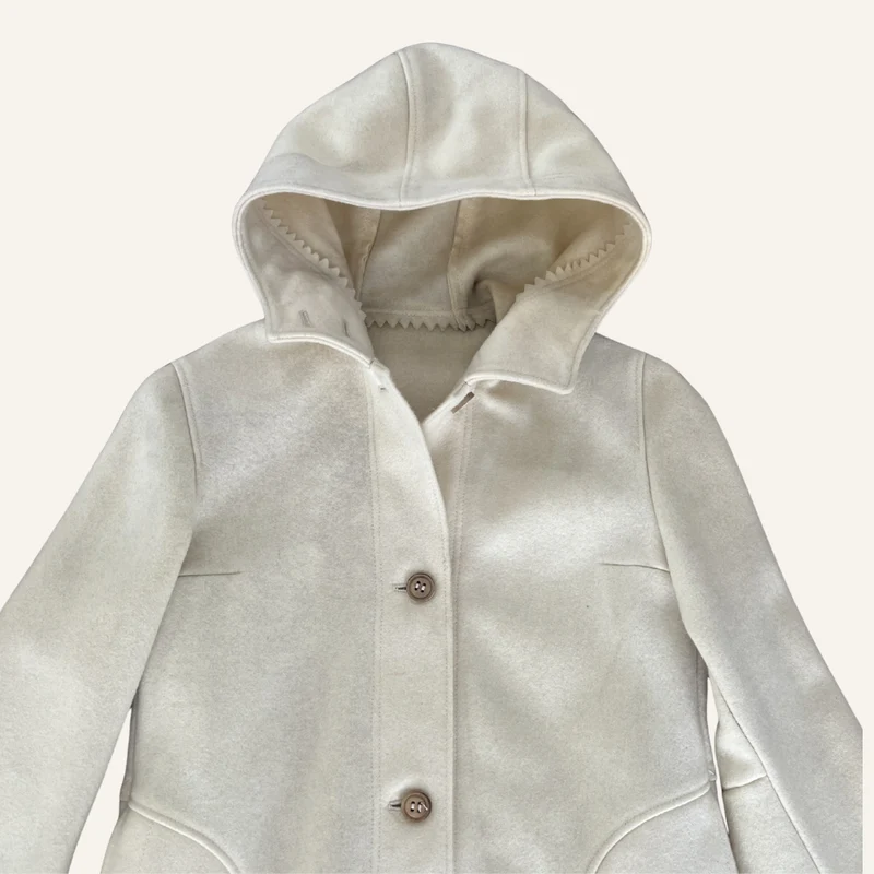 Manteau écru à capuche pour enfant - Seconde main