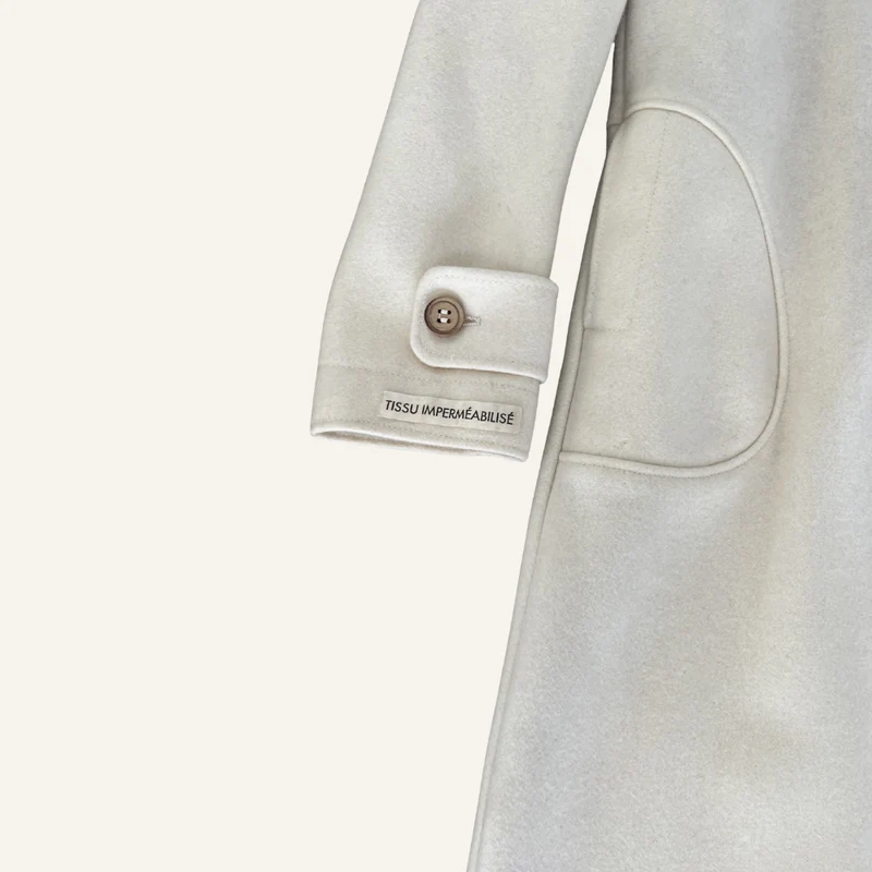 Manteau écru à capuche pour enfant - Seconde main